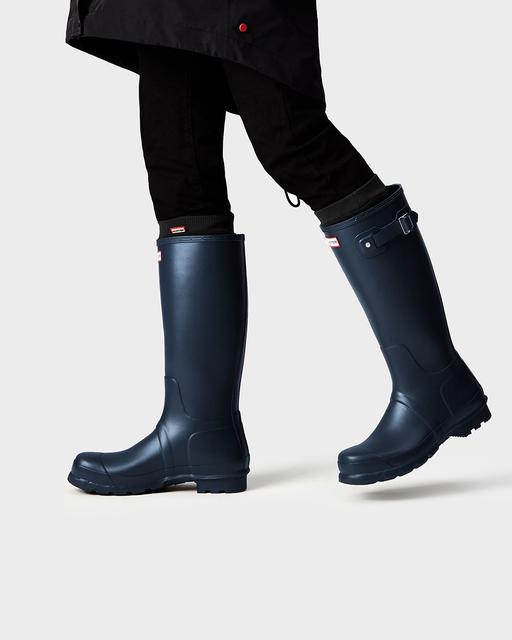 Hunter Original Tall Rain Boots - Outlet Mens Navy - MCNZLP183